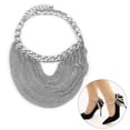 thumbnail image 2 of Cheville pour Femmes Multicouche à Franges Style Hiphop Chaîne Cheville Pied pour Filles, 2 of 10