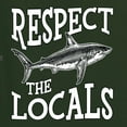 thumbnail image 6 of Wild Bobby Respect The Locals Save Our Oceans Shark Animal Lover Men Long Sleeve Shirt, Forest Green, XX-Large, 6 of 6