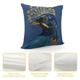 thumbnail image 4 of Nawypu  Blue Peacock Bird Square Pillow Covers Blue Crowned Big Eyes Throw Pillow Covers for Living Kids Bed Living Room Car, 4 of 5