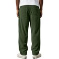 thumbnail image 4 of Men's Fashion Corduroy Straight Leg Pants, Elastic Drawstring Waist Cargo Pocket Loose Casual Trousers Streetwear Sweat Pants Dark Green M, 4 of 4
