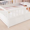 thumbnail image 2 of Full Size Montessori Wooden Floor Bed | High Security Barrier & Door, 2 of 16