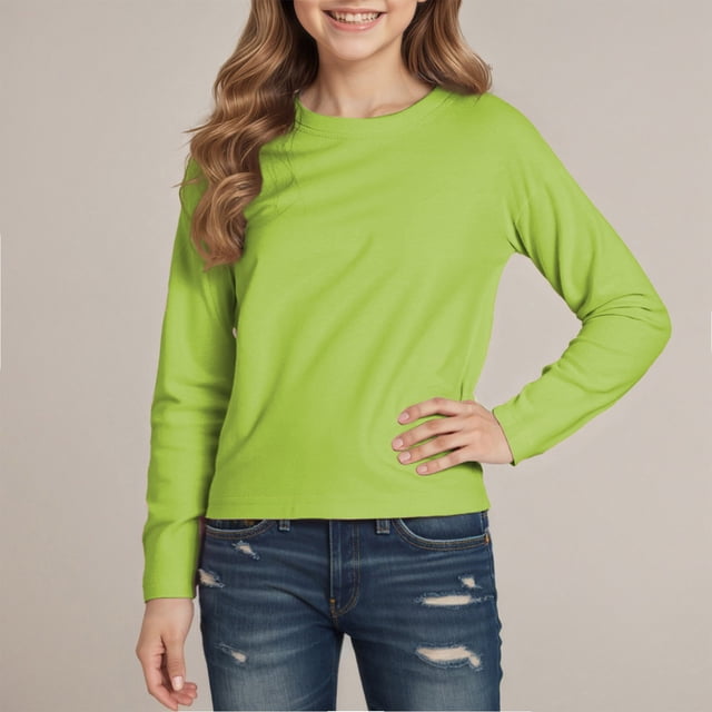 T-shirts à Manches Longues pour Garçons, Chandail à Col Rond pour Garçons, Couleurs Confort, Mode Garçons 4-5 Ans