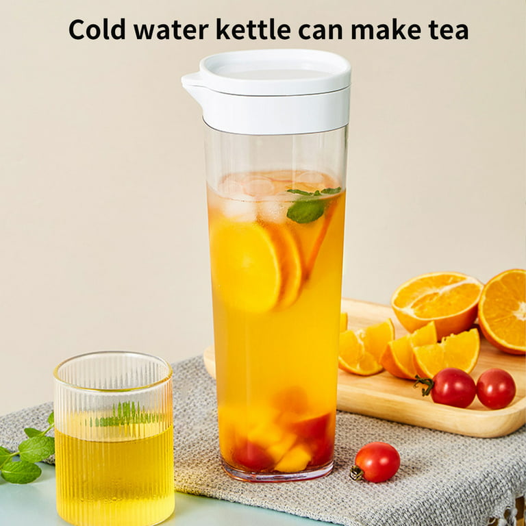 Clearance! VALSEEL Water Pitcher, Fruit Infuser Pitcher with Removable Lid,  High Heat Resistance Infusion Pitcher for Hot/Cold Water,-Infused Beverage