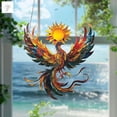thumbnail image 2 of Majestic Phoenix Acrylic Window Hanging, Fiery Bird Suncatcher, Rising Sun Mythical Decor, Symbol of Rebirth, Gift for Fantasy Lovers, 2 of 4