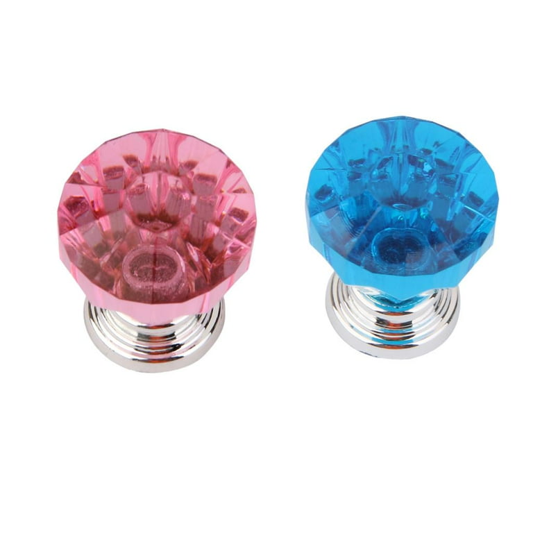 4Pieces Pink Drawer Pull Knobs Cabinet Dresser Cupboard Bin