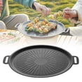 thumbnail image 2 of Black Non-Sticks Korean Bbq Grill Pan, Round Griddle for Stovetop, Induction and Campfire Cooking, 11X11In, 1Pcs, 2 of 8