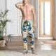 thumbnail image 2 of Fotbe Animals Driving Police Car Pantalones de Pijama para Hombre, Pantalones de Dormir, Pantalones de Casa con Cintura Ajustable y Bolsillos-Large, 2 of 6
