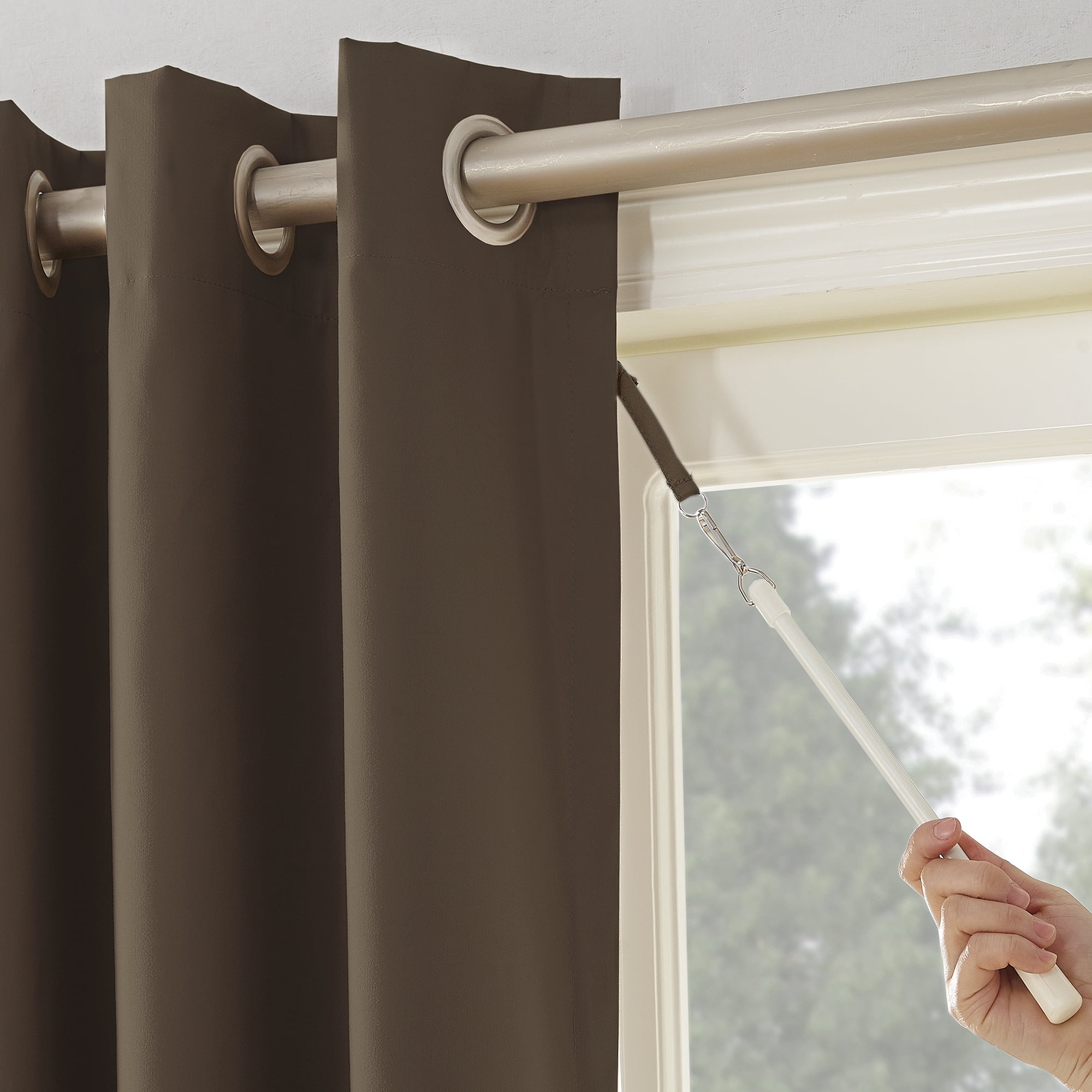 Extra Wide 100 x 84 Sliding Glass Door Curtain Panel with Detachable