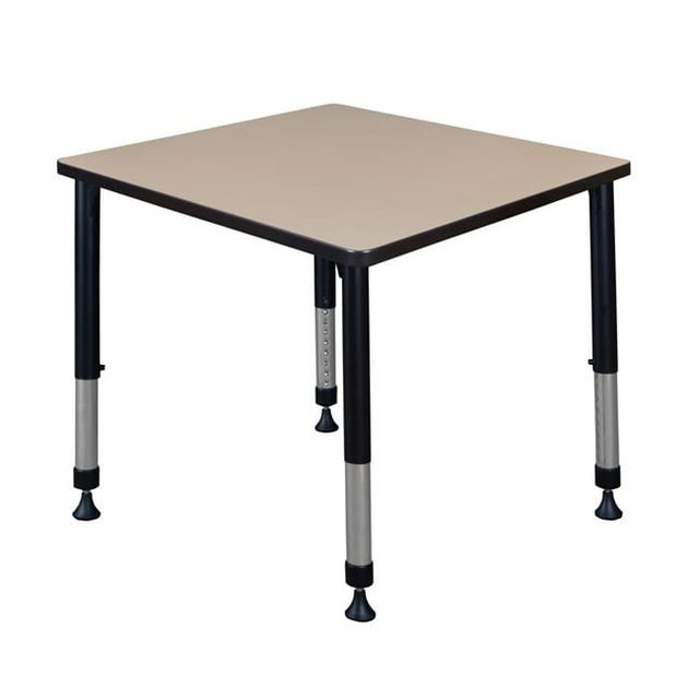 Regency TB3030BEAPBK 30 Po Table de Classe Réglable en Hauteur Carrée&44; Beige
