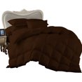 thumbnail image 2 of Comforter - 100% Egyptian Cotton 800 Thread-Count 400 GSM Fiber Fill Duvet Insert Comforter, 1-Piece (1pc Comforter) - Oversized Super King Size (120" x 98") Inch, Chocolate Solid, 2 of 5