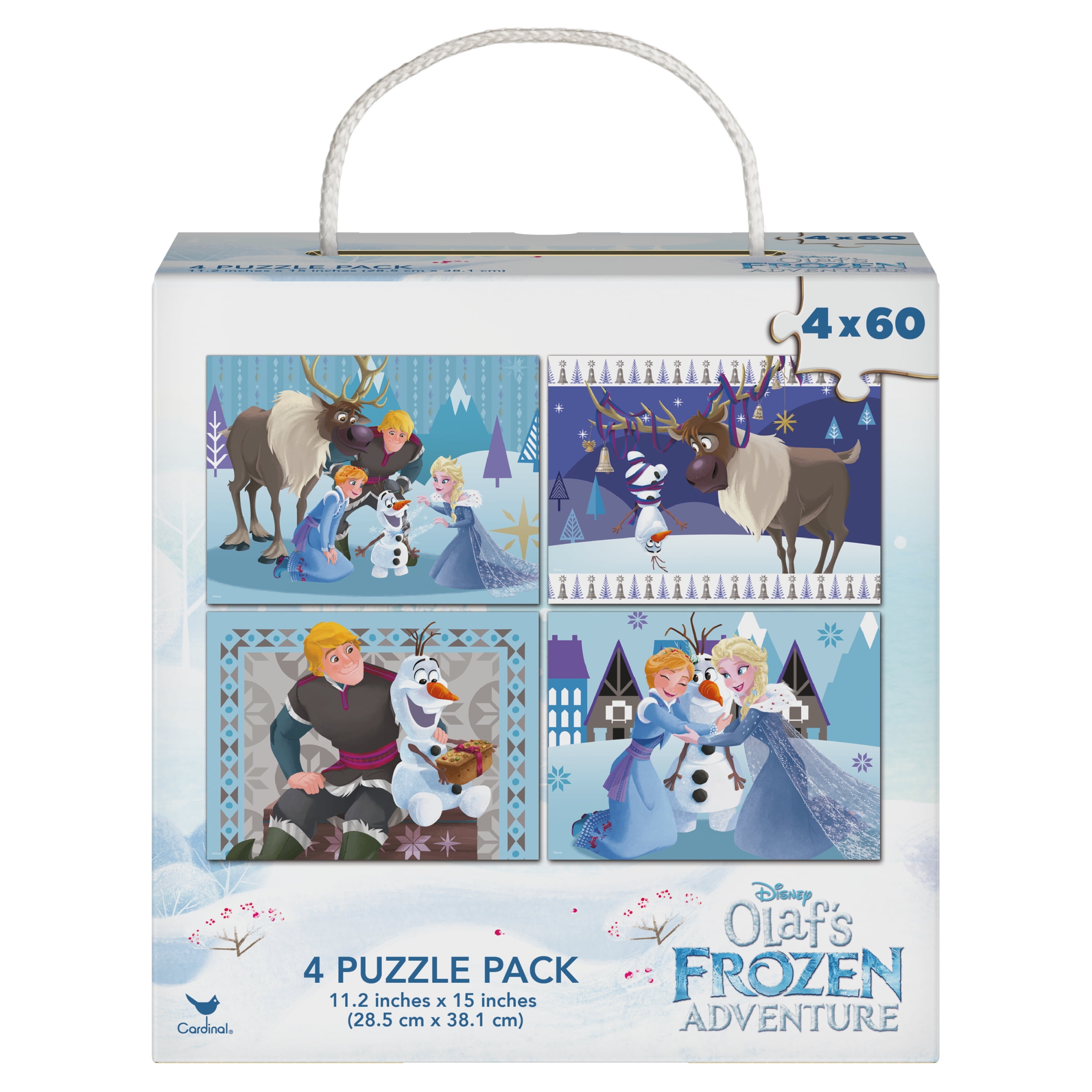 12 pieces each Disney Frozen puzzle 4 pack 