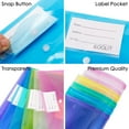 thumbnail image 5 of Plastic Envelopes, 12 Pack, A4, Letter Size, Plastic Envelopes with Snap Closure, Poly Envelope, Plastic Folders with Closure, Clear Plastic Folders, Plastic Pocket Folders, Document Envelope, 5 of 9