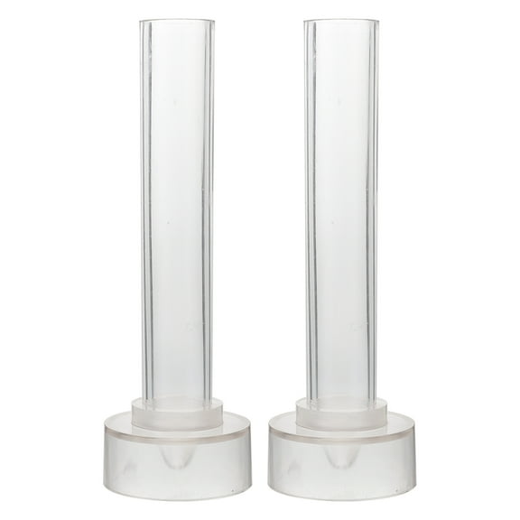 QIFULL 2Pcs Transparent Pillar and Taper Candle Mold Clear Plastic Handmade Candle Making Tool