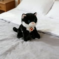 thumbnail image 3 of Leatfisat Cat Stuffed Animal 7.87" Realistic Kitten Plushies,For Soothing & Relaxation,Soft Plush Toys Gifts For Kids Black, 3 of 4
