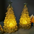 thumbnail image 4 of DAMAI Mini Christmas Trees LED Lights Tabletop Christmas Decorations Tree with Star on Treetop Battery Powered Ornaments 3.7 Inch Plastic Christmas Tree Lamp Light Up Christmas Tree with Lights, 4 of 5