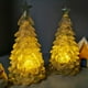 thumbnail image 5 of Lámpara de Navidad LED, árbol de Navidad de cristal, decoración de Navidad, luces de Navidad para hogar, árbol de Navidad colgante, diseño de 2 niveles, base de madera, iluminación de Navidad para, 5 of 8
