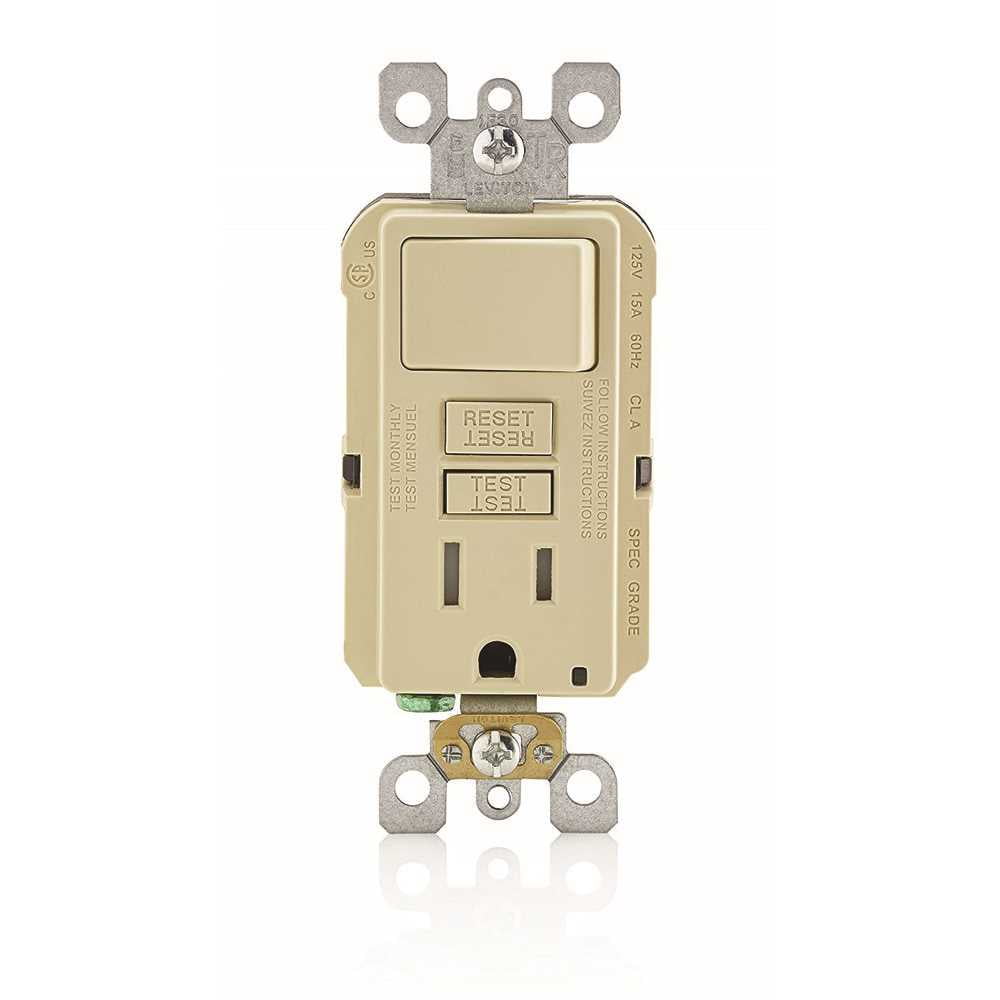 Leviton C91-GFSW1-00I 15 Amp Ivory SmartlockPro Self-Test GFCI