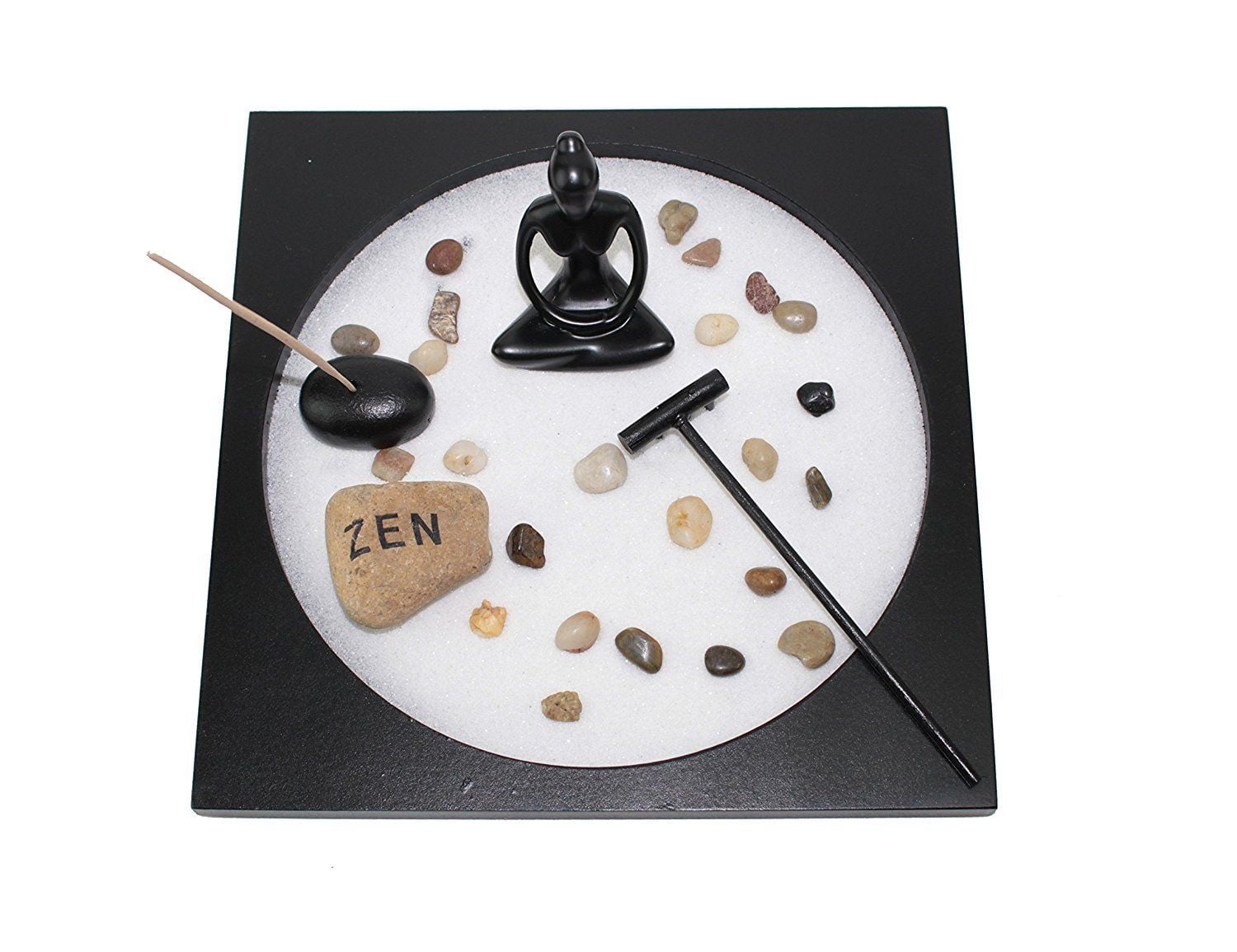 ERROR Tabletop Taiji Buddha Zen Garden Sand Rock Incense Burner Gift & Home Decor