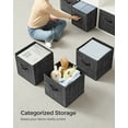 thumbnail image 6 of 8 Pack Storage Cubes 13-Inch Non-Woven Fabric Bins with Double Handles Closet Organizers for Shelves Ink Black, 6 of 6