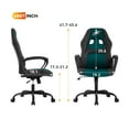 thumbnail image 7 of Bestoffice Ergonomic High Back PU Leather Gaming Chair with Lumbar Support and Footrest, Black, 7 of 7