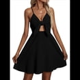 thumbnail image 1 of Vestido de Algodón con Tirantes para Mujer, Falda Corta Informal de Moda Negro L, 1 of 10