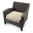 thumbnail image 4 of Jordan Manufacturing 22.5" x 22.5" Tory Bisque Tan Solid Square Outdoor Deep Seat Cushion with Ties and Welt, 4 of 12