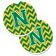thumbnail image 1 of "Treasures Letter N Chevron green & Gold Juego de 2 posavasos para portavasos CJ1059-NCARC, 2.56, multicolor" Caroline's Treasures CJ1059-NCARC, 1 of 1