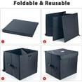 thumbnail image 5 of Vinyl Record Storage Box for 12-inch Records Crate Holds up to 90 records,Pack of 1-13.7x 12.9x 12.9 Inch LP record storage - Black, 5 of 6