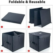 alavisxf xx Vinyl Record Storage Box for -7inch Records Crate Holds up to 60 records, Black