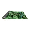 thumbnail image 2 of Ahgly Company Indoor Square Abstract Turquoise Blue Modern Area Rugs, 3' Square, 2 of 4