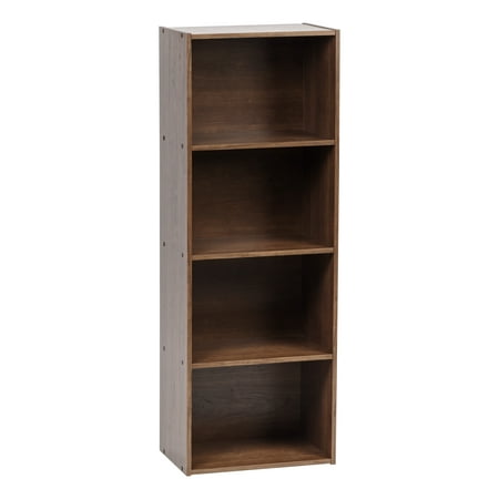 IRIS USA 4-Tier Wooden Storage Bookshelf, Multiple Colors