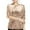 Rose Gold, variant on Women's T-Shirts Elegant Women's Sequin Half Sleeve Solid Color Blouse Tops for Casual and Evening Wear Silver,S