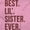 Pink, variant on Best Big Sister Ever Older Sibling Youth T Shirt Tee Girls Infant Toddler Brisco Brands 12M
