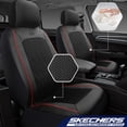 thumbnail image 4 of Skechers Car Seat Covers , Air-Cool Design Memory Foam Seat Covers, Piping Leather Mesh Car Seat Cover,Airbag Compatible,Automotive Comfort Universal FitMost Cars,Vans,Truck,SUV,Red Full Set, 4 of 9