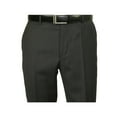 thumbnail image 5 of Mens MANTONI Flat Front Pants 100% Wool Super 140's Classic Fit 46306-3 Charcoal, 5 of 11