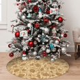 thumbnail image 5 of Yiaed Brown Flowers Print Christmas Tree Skirt , Tree SkirtsTree Mat for Christmas Winter Holiday Indoor Decorations-30", 5 of 7