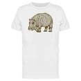 thumbnail image 1 of Vintage, Grunge Hippo Sketch T-Shirt Men -Image by Shutterstock, Male 4X-Large, 1 of 2