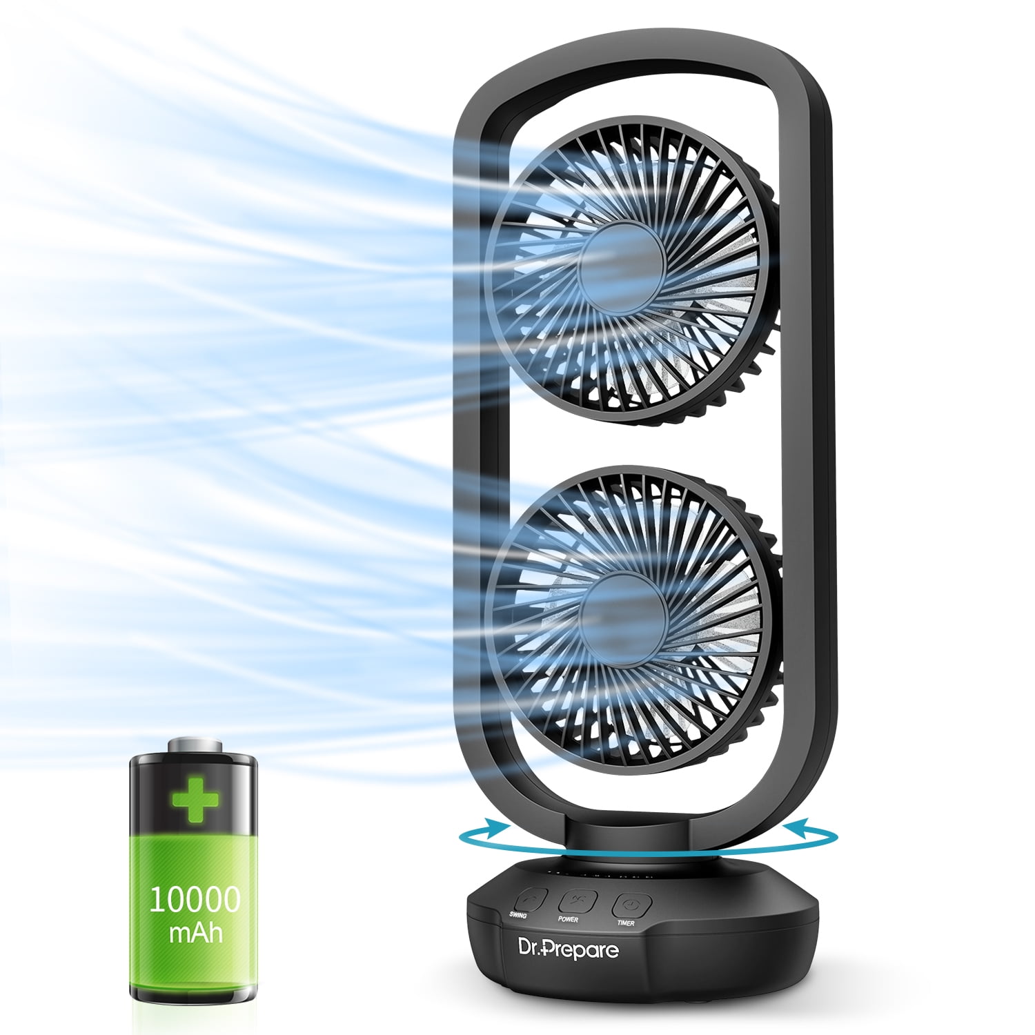  Dr. Prepare 33 Inch Oscillating Tower Fan with Remote, 70°  Oscillating Fan, 3 Speeds and Wind Modes, Quiet Cooling, 12H Timer,  Portable Bladeless Standing Fan for Bedroom Home Office : Home & Kitchen