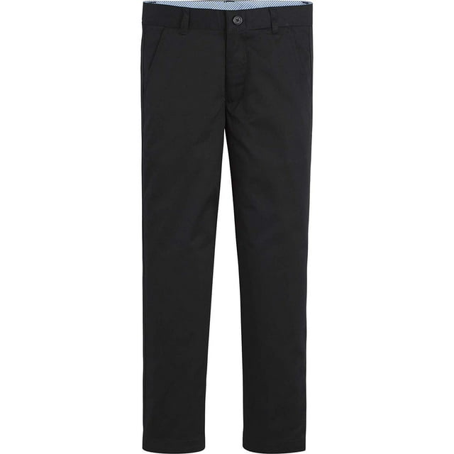Pantalones de vestir Tommy Hilfiger para niños, mezcla de sarga, negros, talla 18