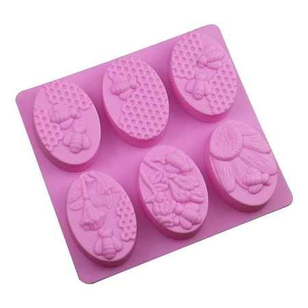 

solacol Silicone Molds for Chocolate Silicone Molds for Soap Chocolate Silicone Molds Honeybee Festival Silicone Mould Six Hole Diy Soap Mold Chocolate Cake Mold Silicone Soap Molds