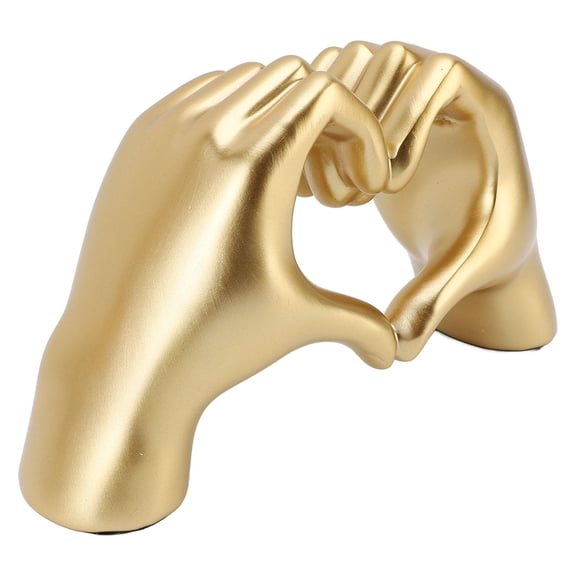 BIMZUC Resin Heart‑Hand Sculpture – Modern Double‑Hand Love Gesture Figurine for Home Décor, Coffee Table, Shelves, Gifts