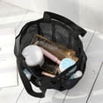thumbnail image 2 of Minnieouse Bolsa de ducha de malla con 8 bolsillos de almacenamiento Asas dobles Organizador de maquillaje Bolsa de baño colgante Playa Colegio Baño Envolturas para manijas de equipaje Negro Minnieouse AP012377-01, 2 of 6