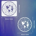 thumbnail image 2 of Star Map Painting Stencil 11.8x11.8 inch Compass Map Decoration Template Reusable DIY Craft Compass World Map Radar Stencils for Painting on Wall Furniture Fabric Wood and Paper, 2 of 9