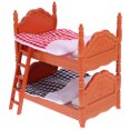 thumbnail image 1 of 1 Ensemble Maison de Poupée Lit Miniature Modèle avec Couettes Lit Drap Oreiller Mini Double Pont Modèle, 1 of 8