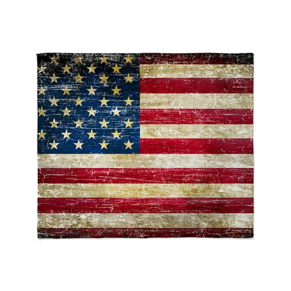 CafePress - Faded American Flag Throw Blanket - Soft Fleece Throw Blanket, 50"x60" for All Ages
