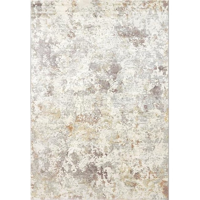 Dynamic Rugs CO28520236414 2 ft. 2 in. x 7 ft. 7 in. Couture 52023 Rectangle Contemporary Area Rug - 6414 Grey & Gold