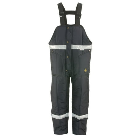 RefrigiWear Men's Iron-Tuff Enhanced Visibility Insulated High Bib Overalls with Reflective