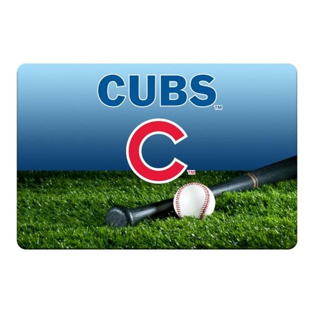 Chicago Cubs Pet Bowl Mat Team Color Baseball Size Large