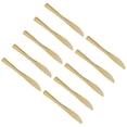 thumbnail image 1 of Suministros de decoración de vajilla desechable, juego de cubiertos premium resistentes, utensilios para restaurantes, fiestas y festivales. 10x cubiertos de oro, 1 of 9