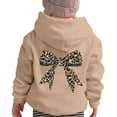 thumbnail image 2 of Aihuaihua Girl's Leopard Bow Graphic Hoodies Cute Hooded Sweatshirts Kids Preppy Hoodie Long Sleeve Pullover Tops, 2 of 6